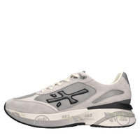 Sneakers in pelle ecopelle e tessuto 