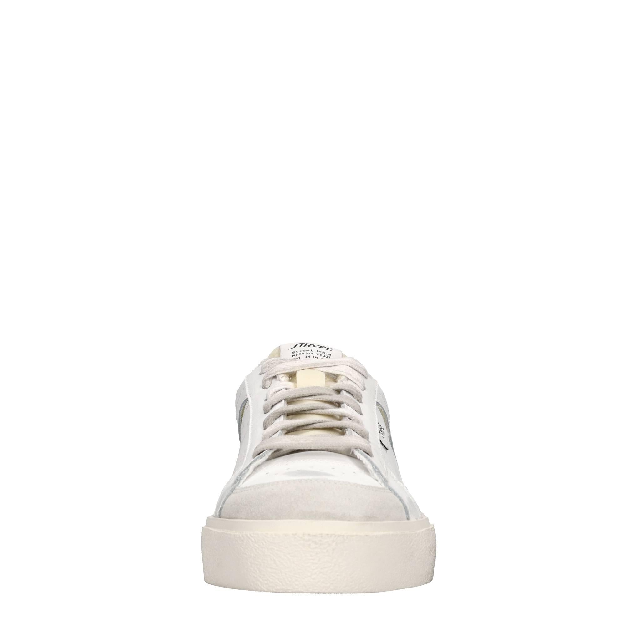Sneakers in pelle e tessuto 