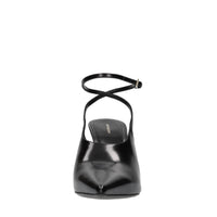 Décolleté slingback in pelle 