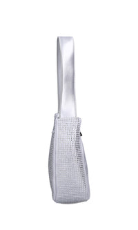 Borsa in tessuto ecopelle e strass 