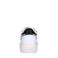 Sneakers in pelle e tessuto 