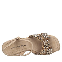 Sandali in pelle strass e pietre 