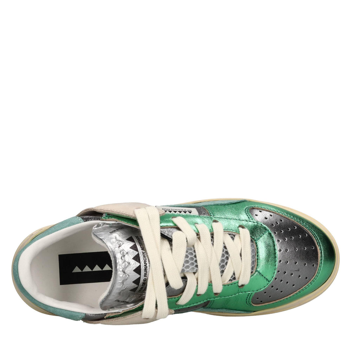 Sneakers modello LOW METAL in pelle e camoscio 