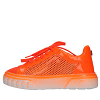 Sneakers in pelle e tessuto 