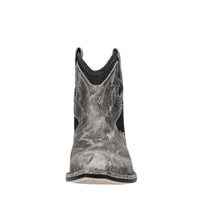 Stivaletti texani in pelle e denim 