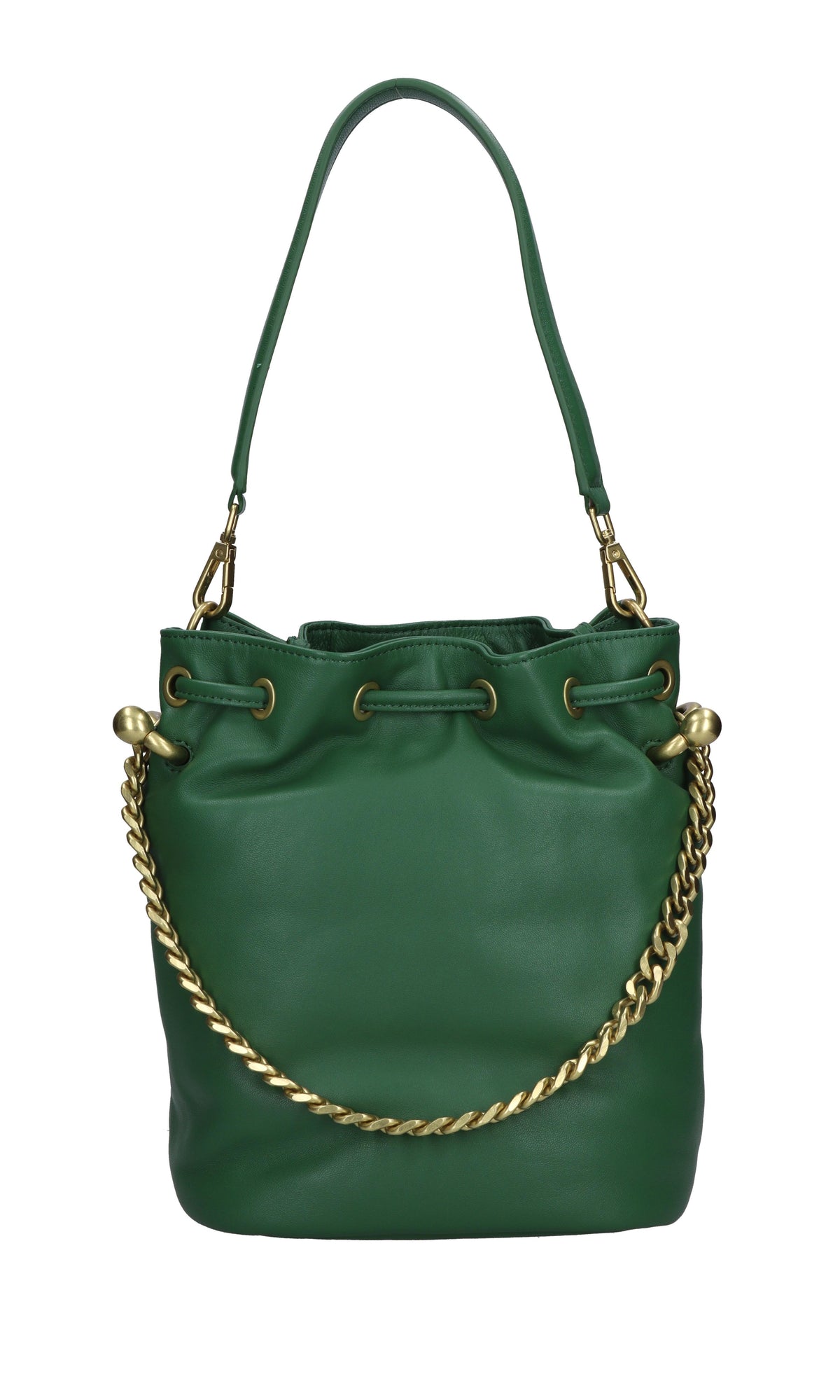 Borsa WOVEN LOGO GINGER in pelle 
