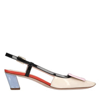 Décolleté slingback in vernice 