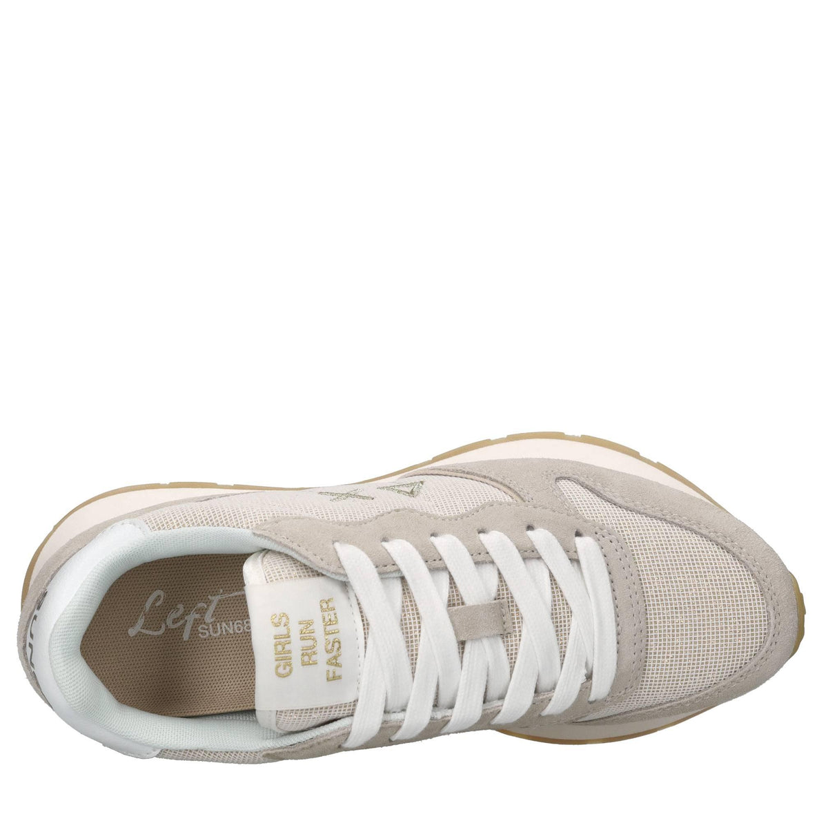 Sneakers in pelle ecopelle e tessuto 
