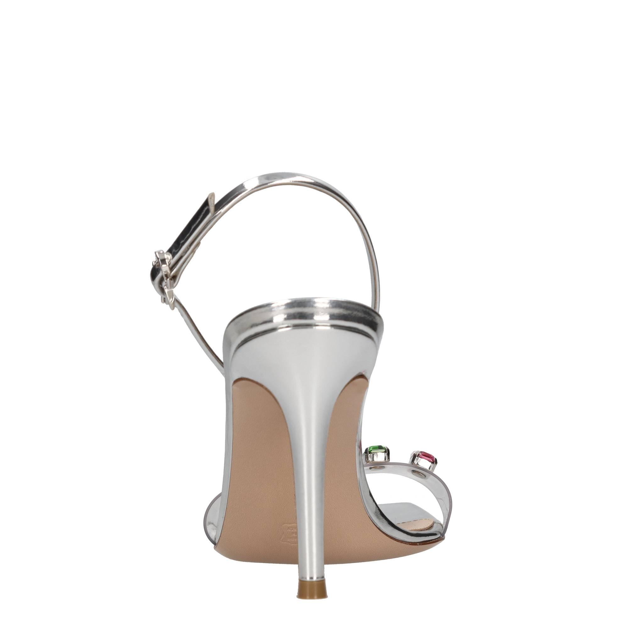 Sandali modello RIBBON CANDY in plexi e pelle 