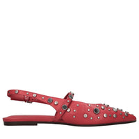 Ballerine slingback Brenda in pelle e borchie 