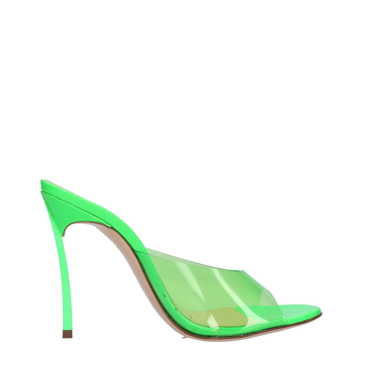 Mules in vernice e plexi 