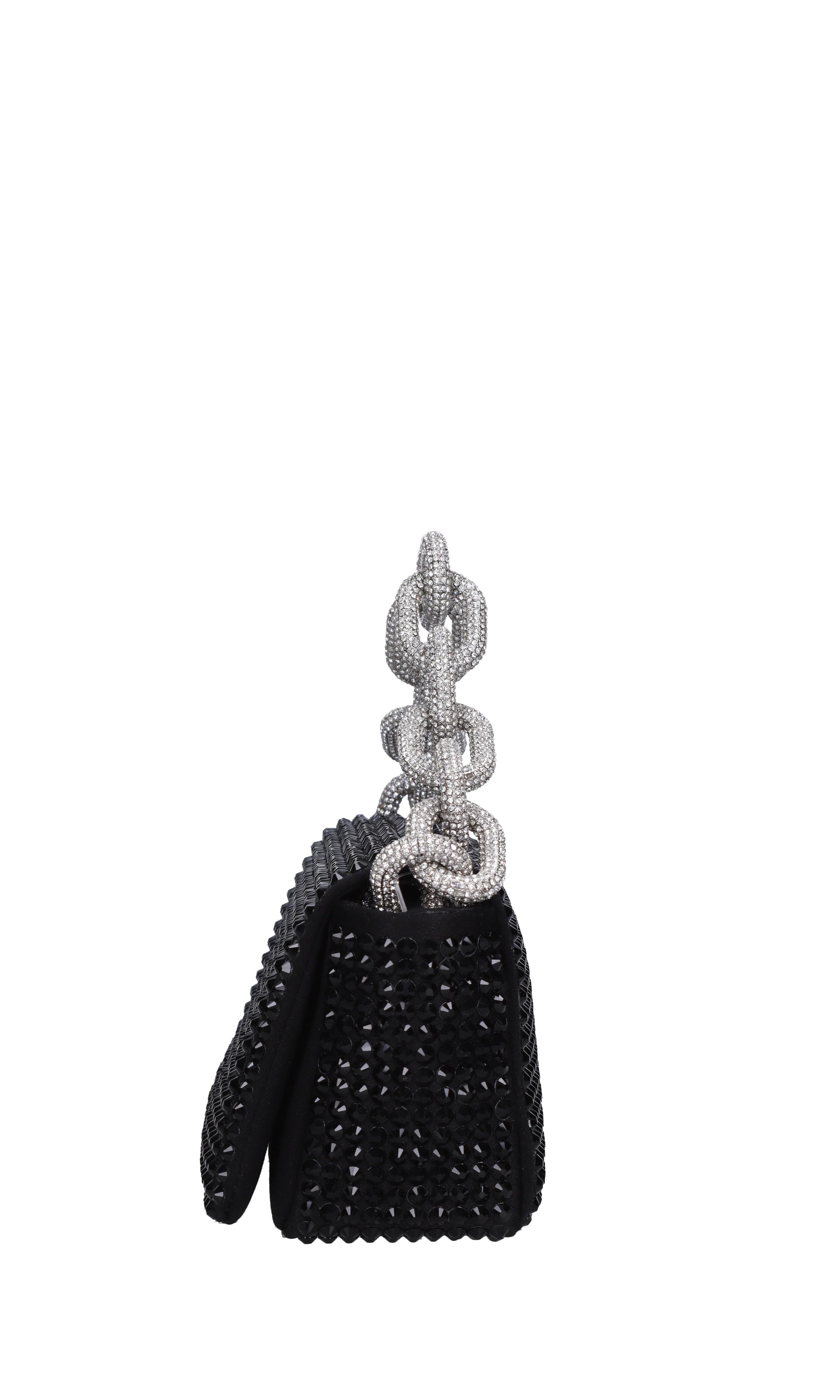 Borsa mini My Dream in raso e strass 