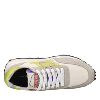 Sneakers in pelle e tessuto 