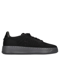 Sneakers in pelle e tessuto 