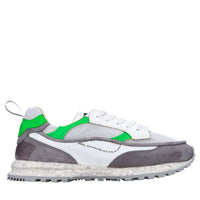 Sneakers in pelle e tessuto 