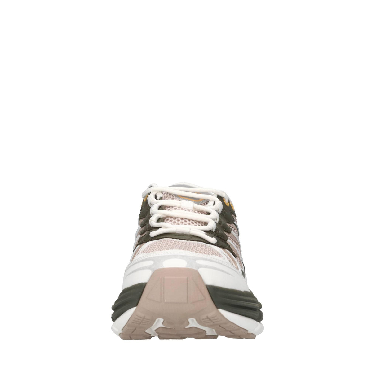 Sneakers in pelle,tessuto e gomma 