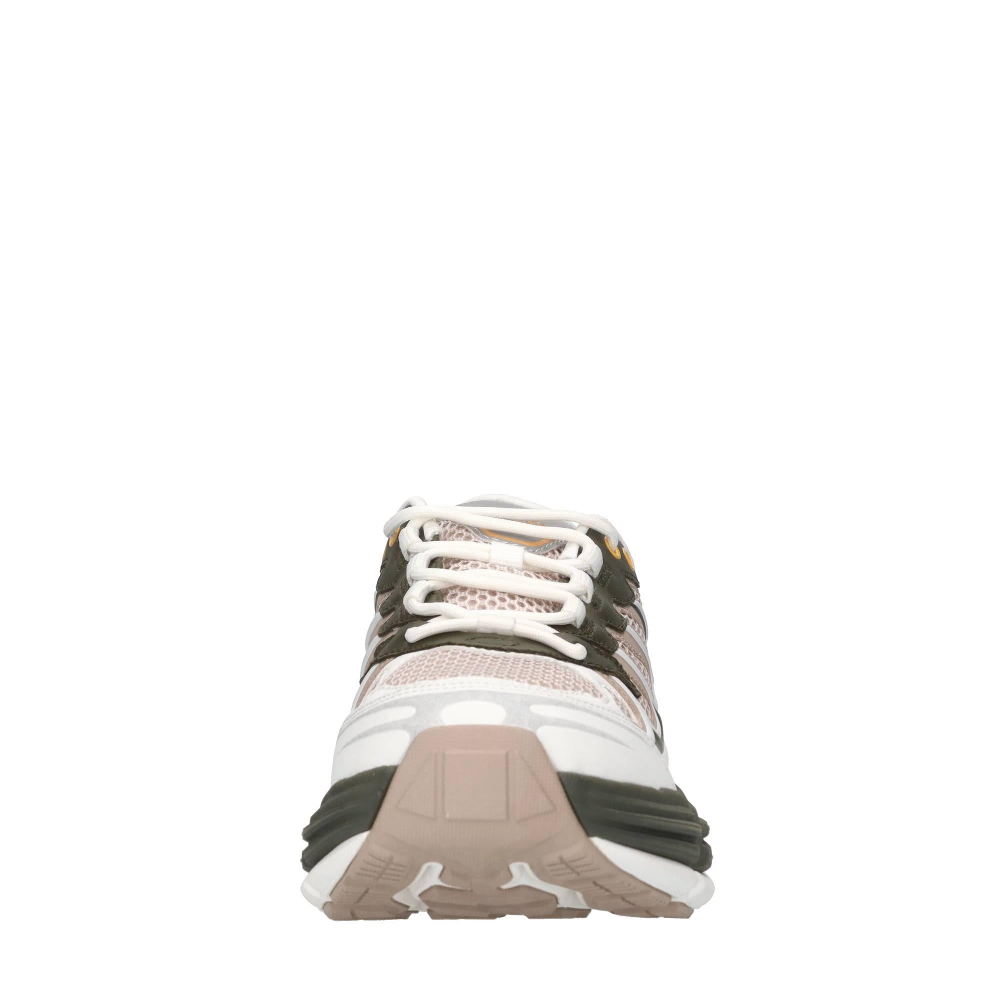 Sneakers in pelle,tessuto e gomma 