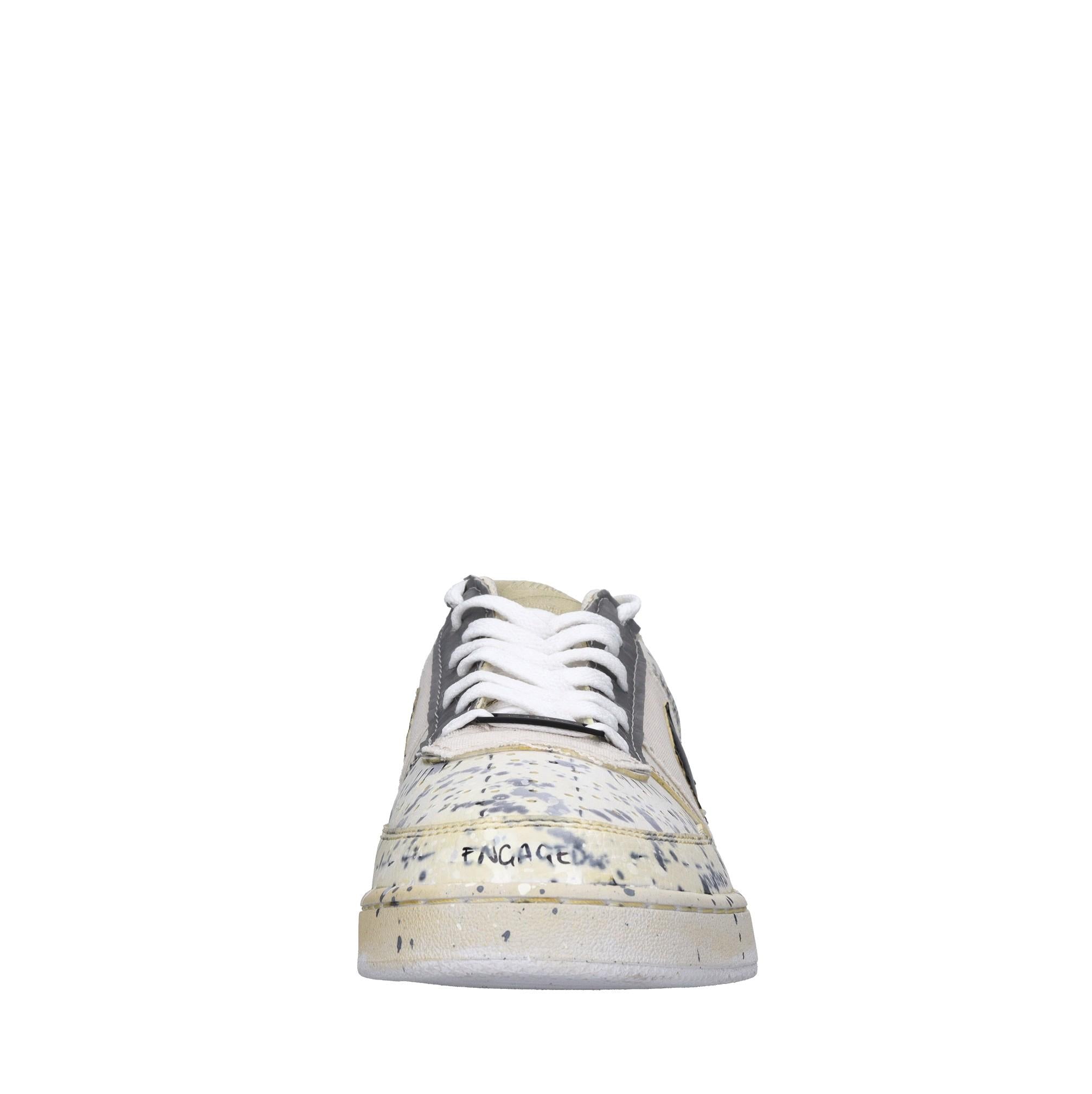 Sneakers in ecopelle e tessuto 