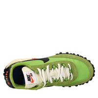 Sneakers in pelle e tessuto 