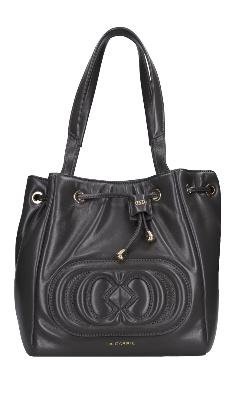 Borsa GIANT LOGO in pelle 