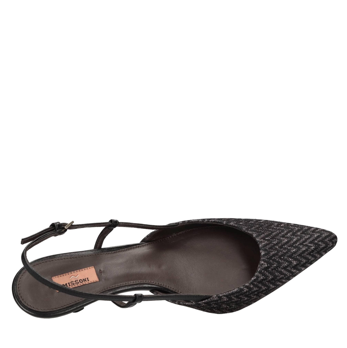 Décolleté slingback modello FIONA in pelle e tessuto 