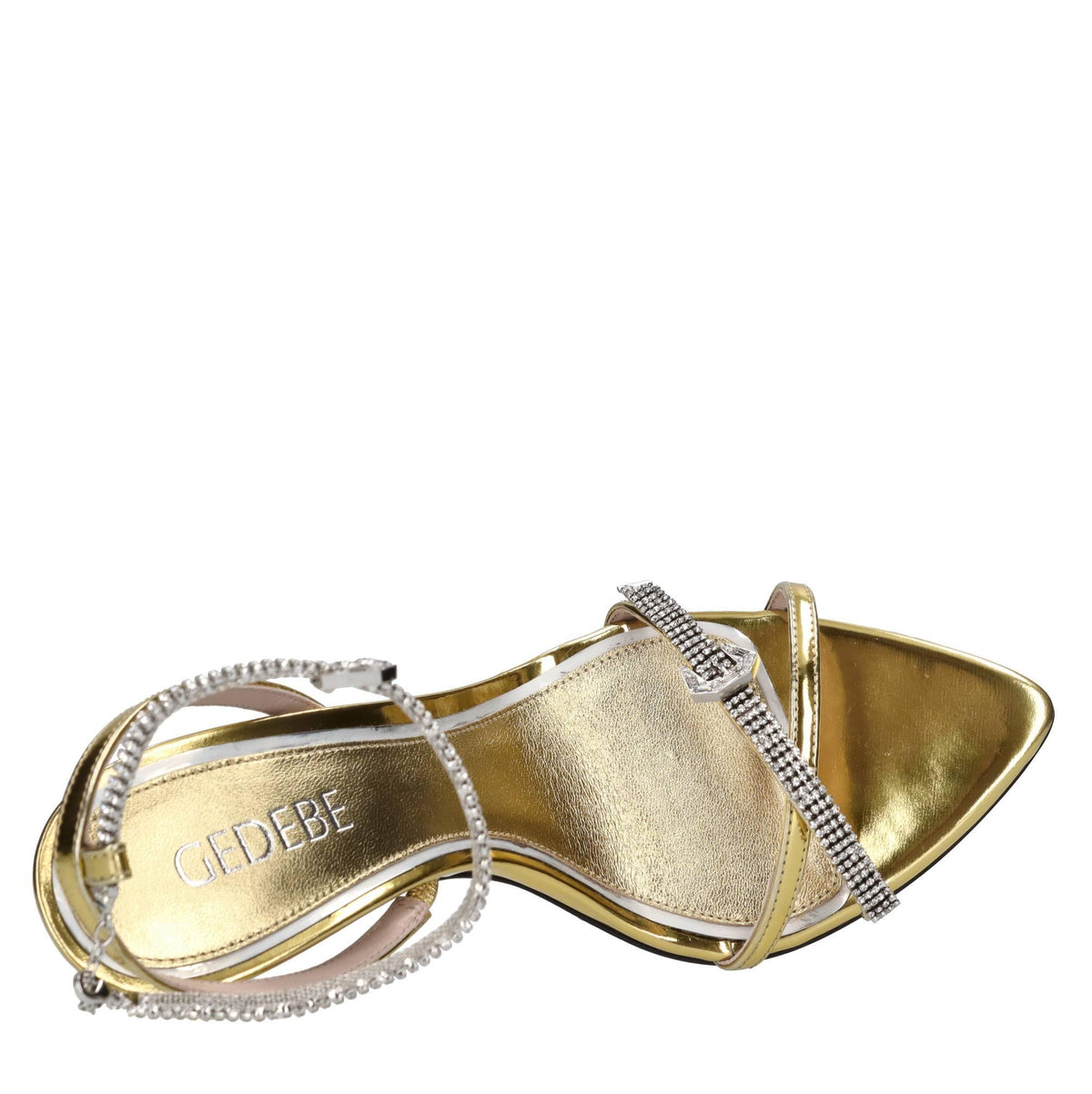 Sandali in pelle e strass 