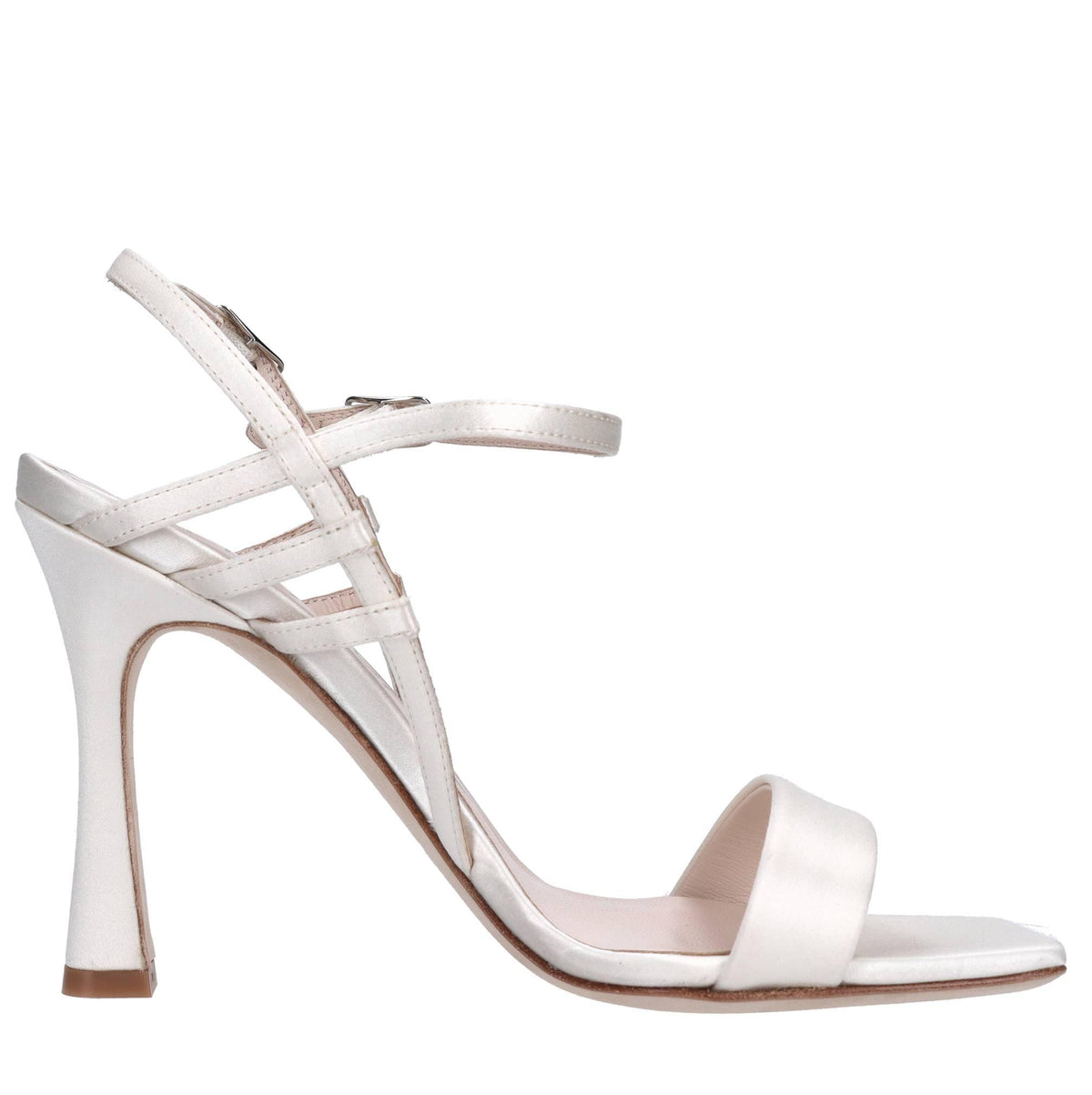 Sandali in pelle e raso 