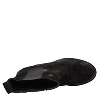 Tronchetti in camoscio ed elastico 