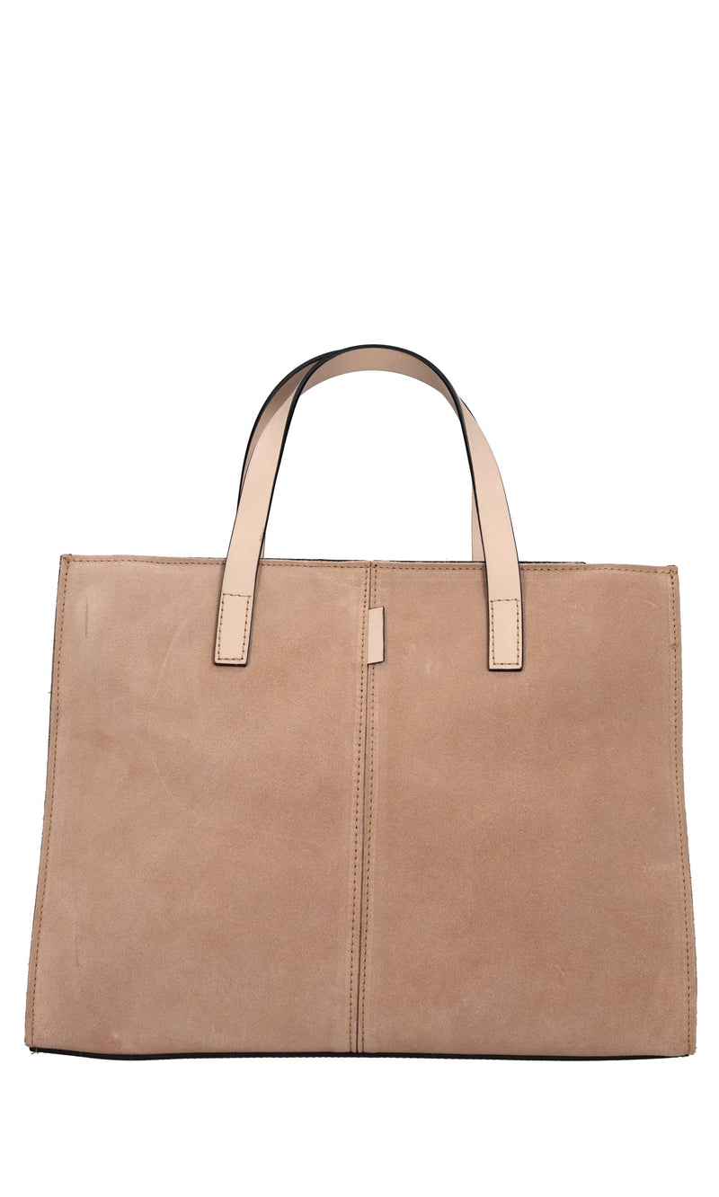 Borsa in camoscio e pelle 