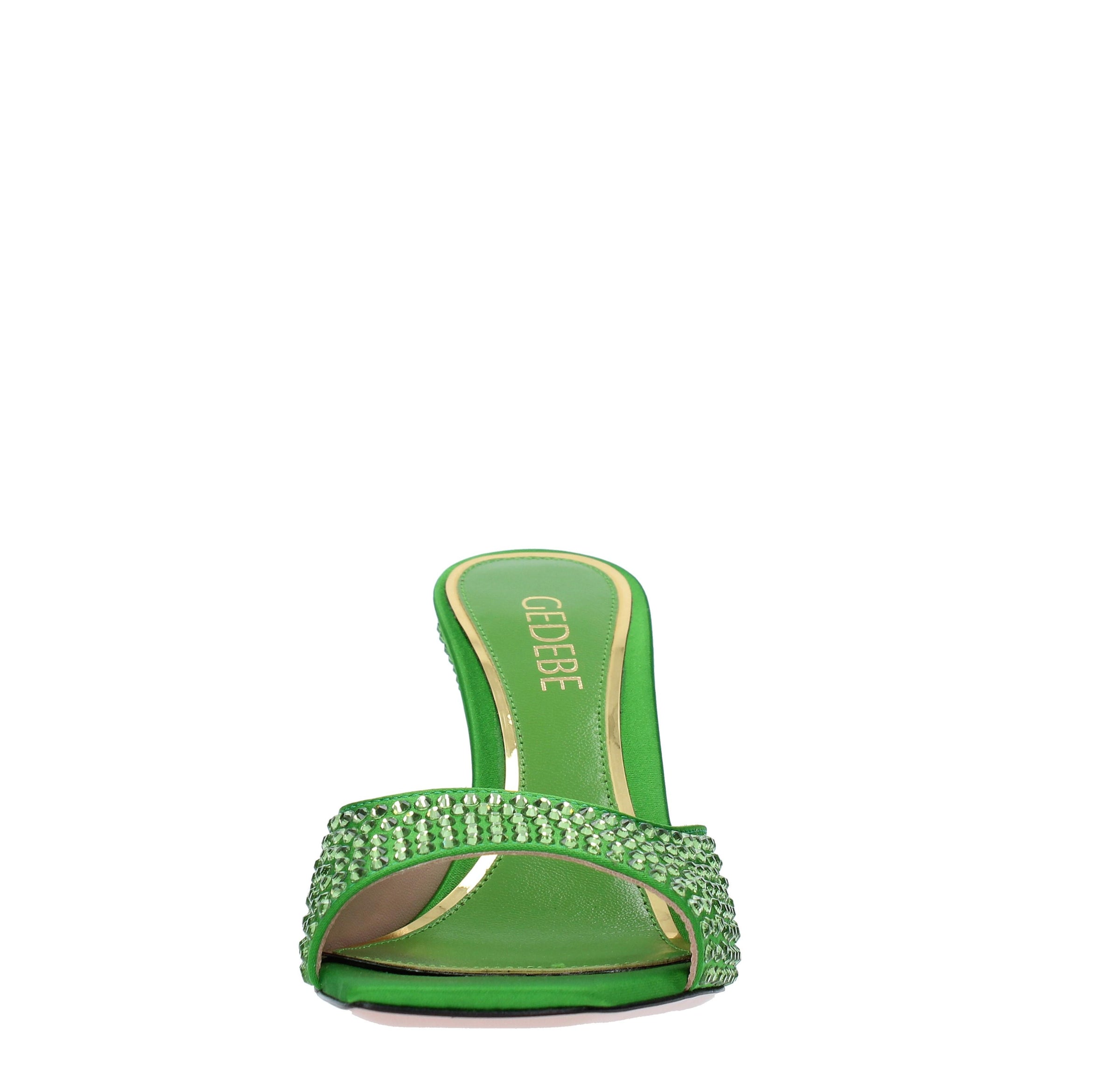 Mules modello DITA 95 in raso e strass 