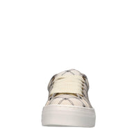 Sneakers in pelle e tessuto 