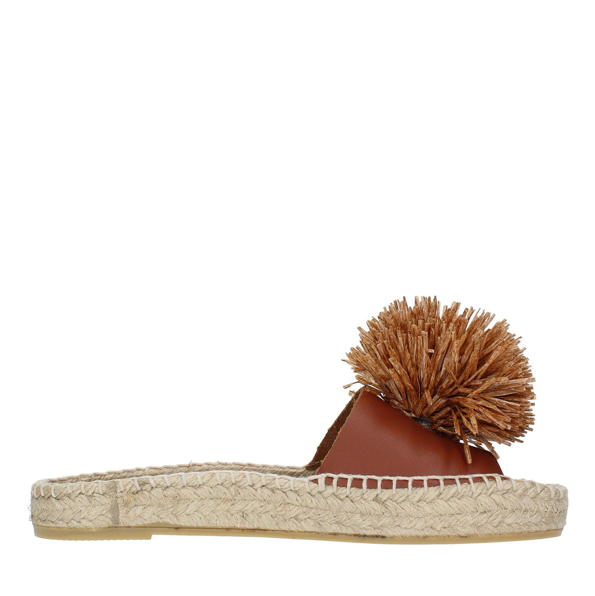 Mules modello FUJI in pelle e rafia 