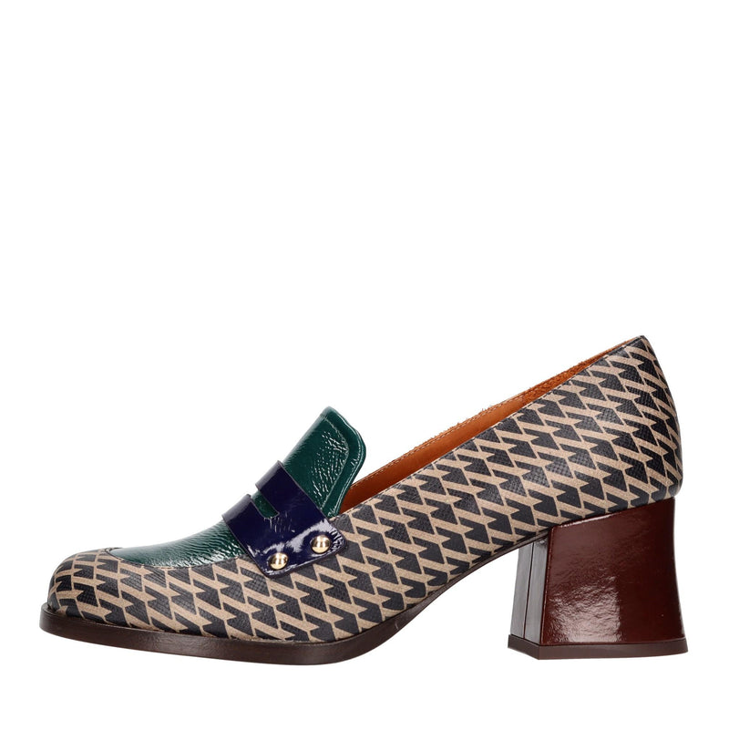 Décolleté modello TADEO in pelle con motivo geometrico 
