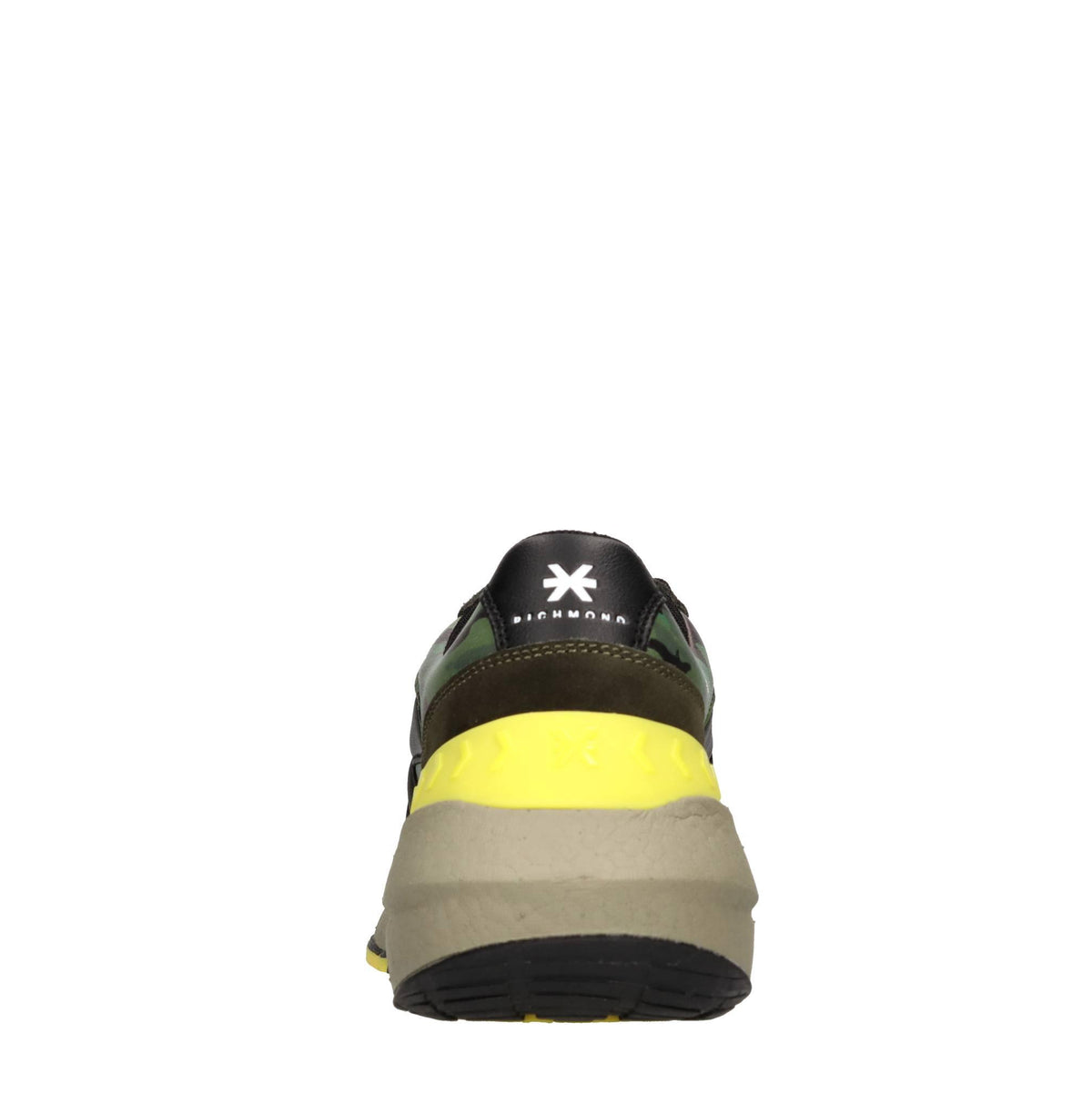 Sneakers in pelle e tessuto 