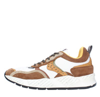 Sneakers in camoscio pelle e tessuto 