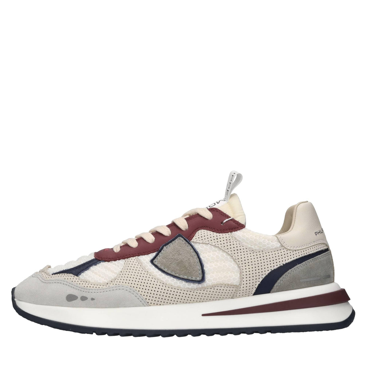 Sneakers in pelle e tessuto 