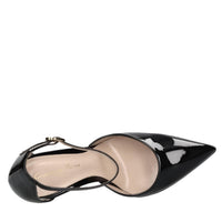 Décolleté slingback in vernice 