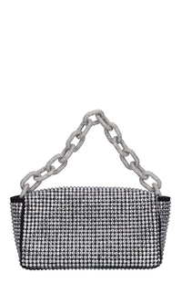 Borsa mini My Dream in raso e strass 