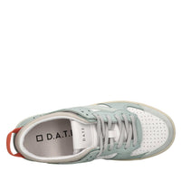 Sneakers in pelle e tessuto 