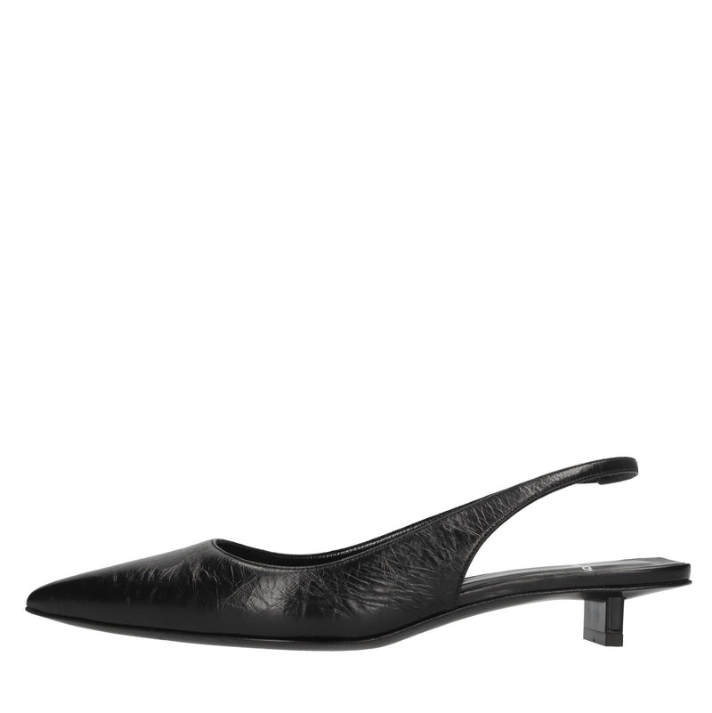 Décolleté slingback in pelle 