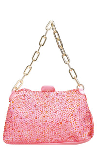 Borsa Night Edition in raso e strass 