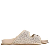 Mules in ecopelle, rete in tessuto e strass 
