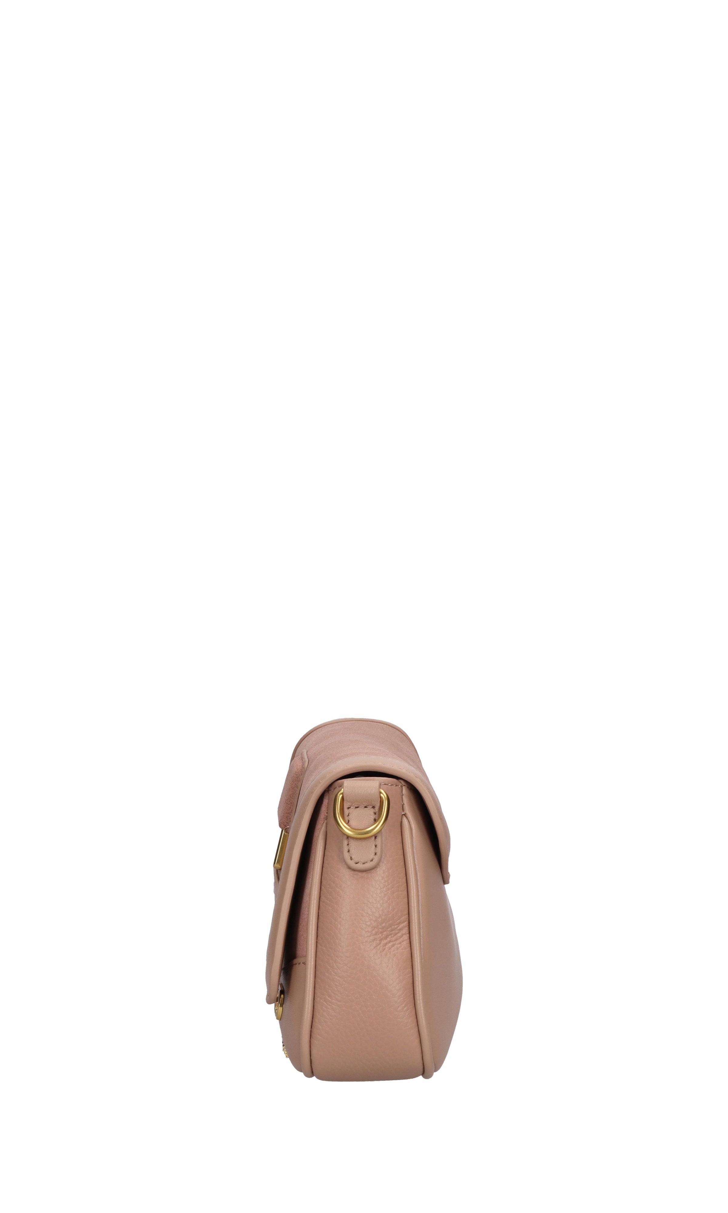 Borsa irregular med. in pelle e camoscio 