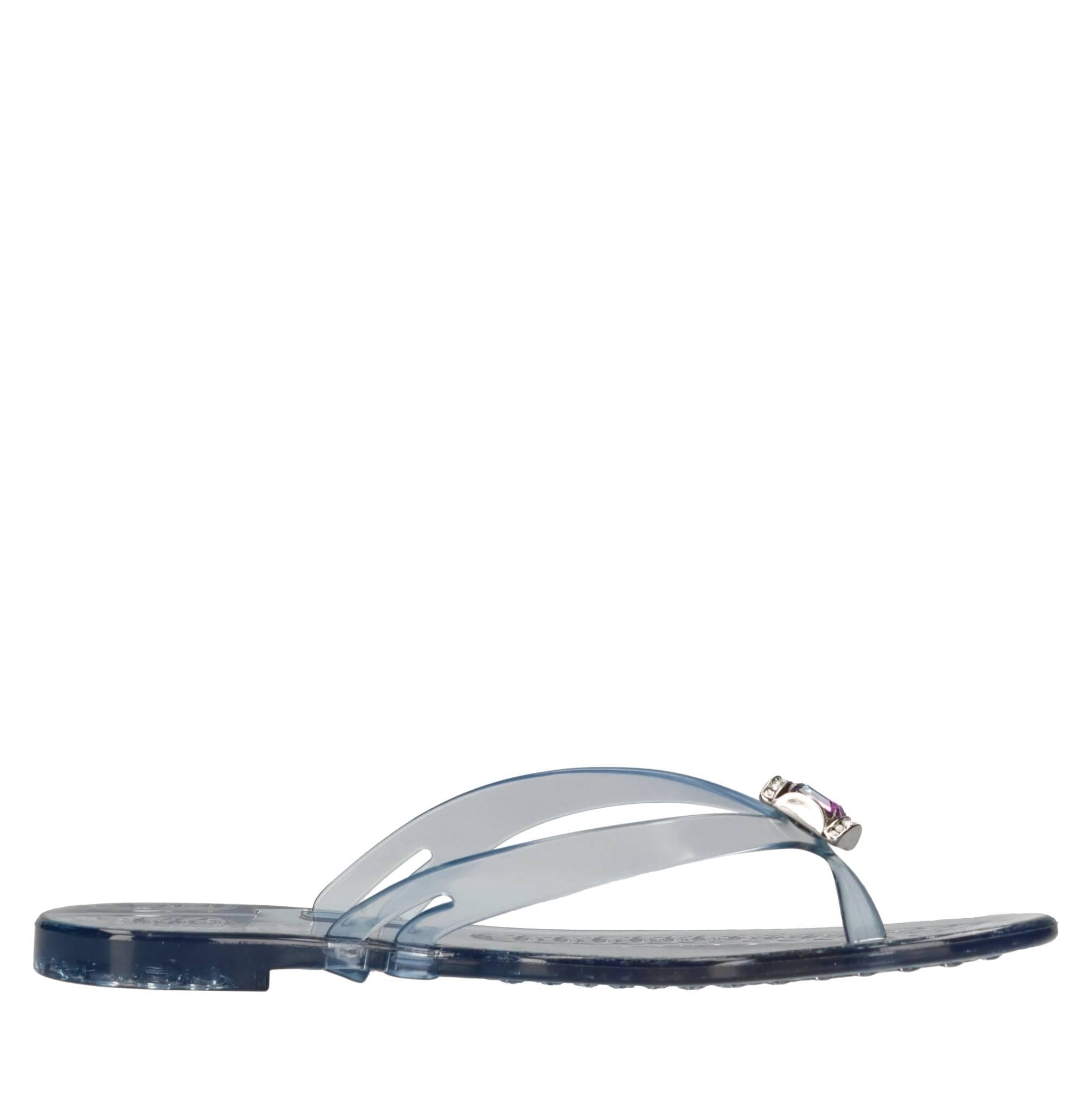 Sandali flat Jelly in PVC e Swarovski 