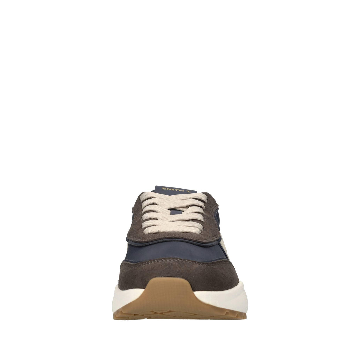 Sneakers in ecopelle e tessuto 