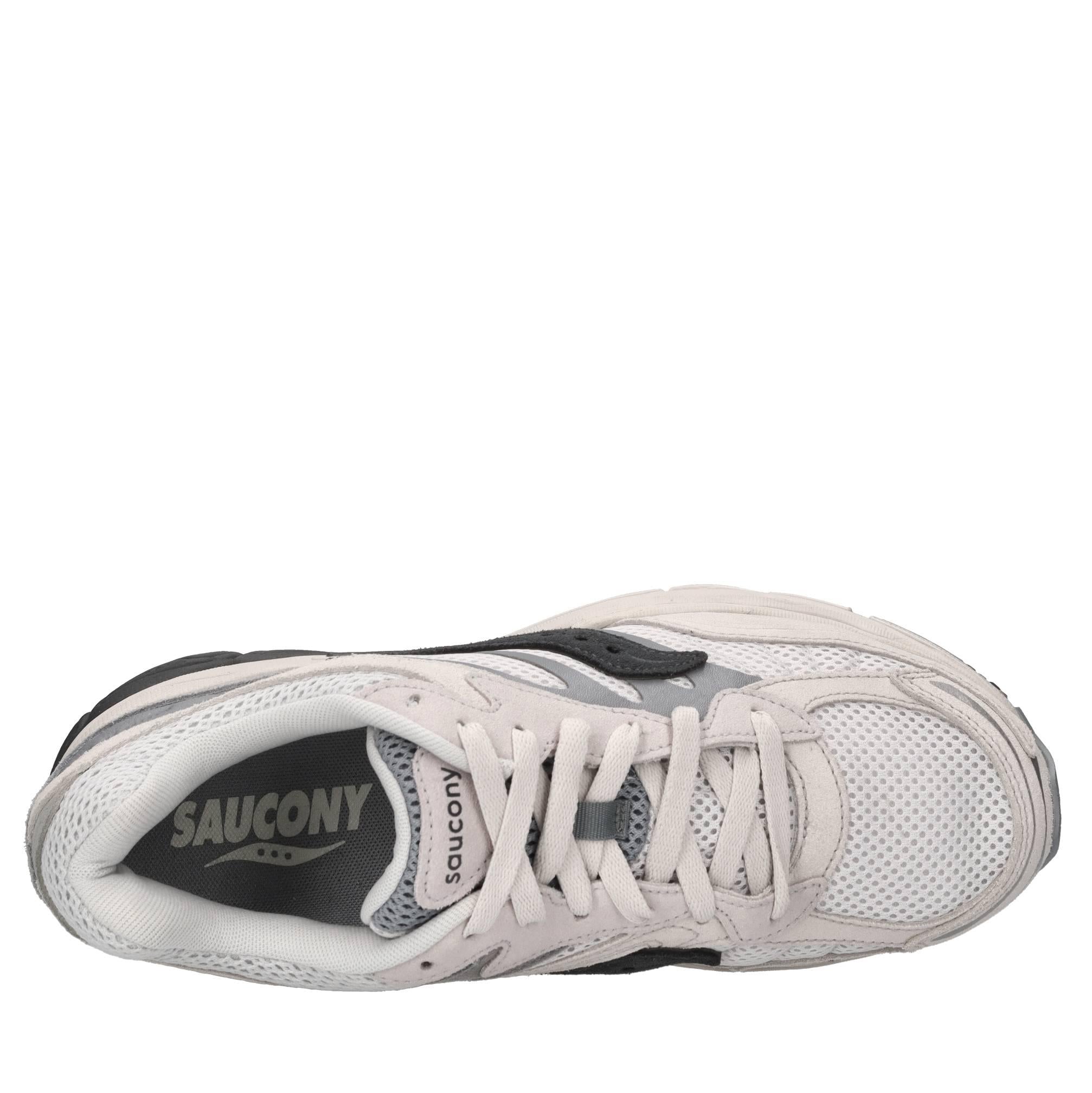 Sneakers in pelle e tessuto 
