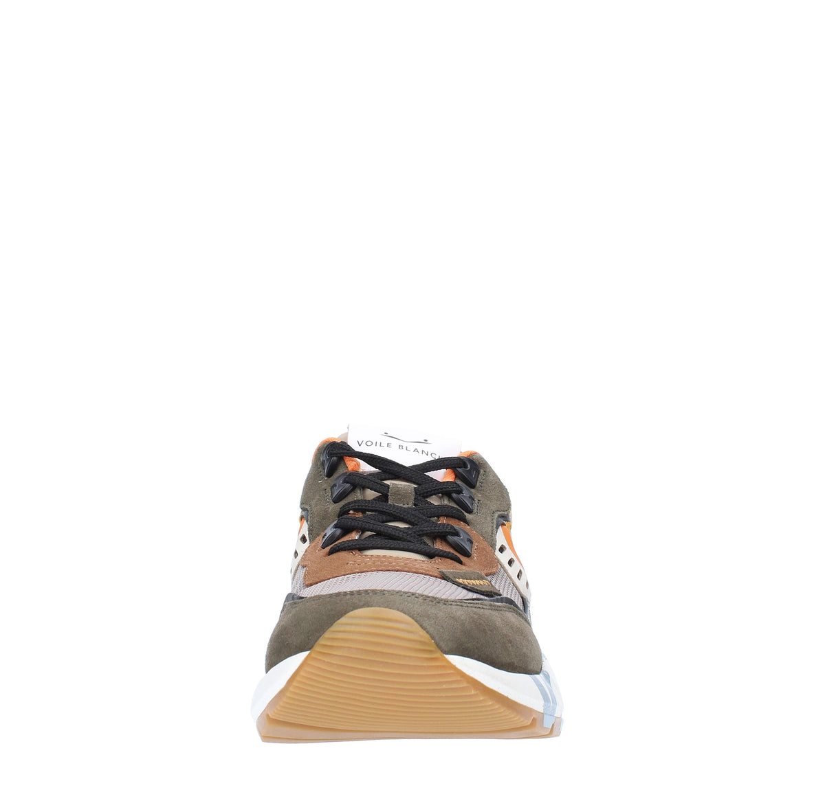 Sneakers in camoscio pelle e tessuto 