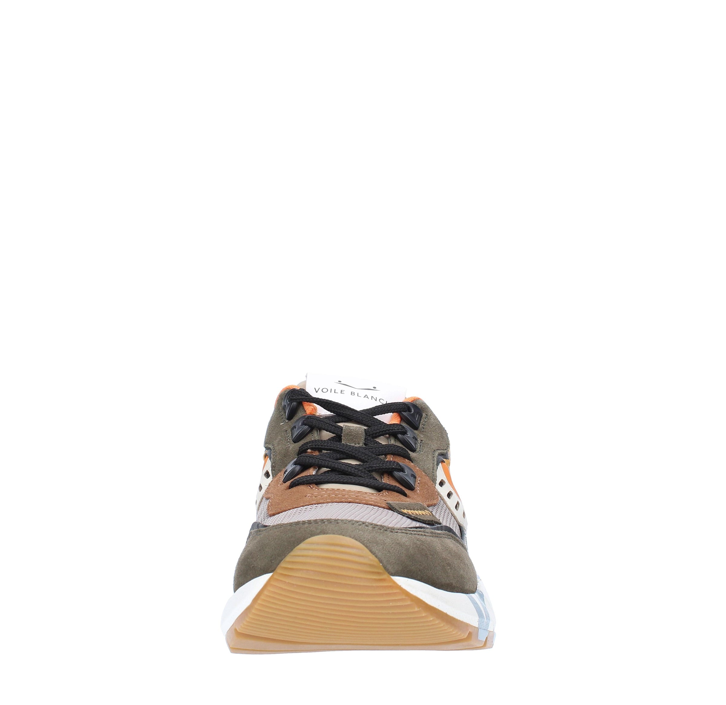 Sneakers in camoscio pelle e tessuto 