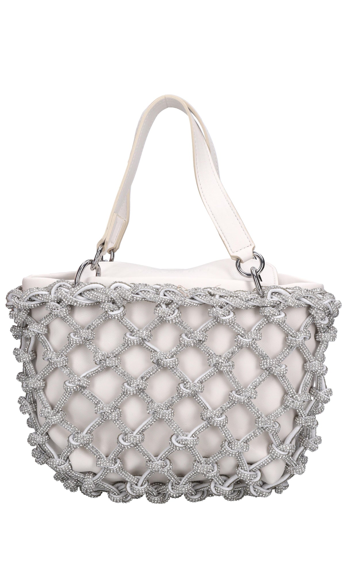 Borsa in ecopelle e strass modello Kobo Knots 
