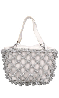 Borsa in ecopelle e strass modello Kobo Knots 